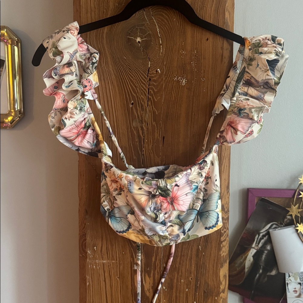 Selkie butterfly botanics ruffle bikini bottom and top NWT - Picture 6 of 8